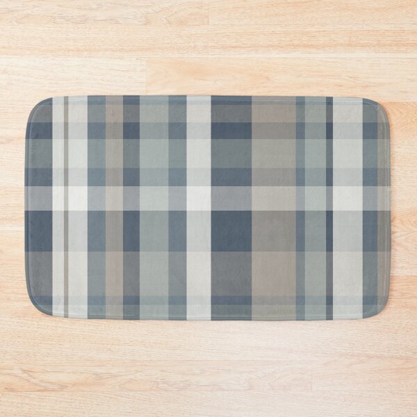 Item preview, Retro Modern Plaid Pattern in Neutral Blue Gray Taupe designed and sold by kierkegaard.