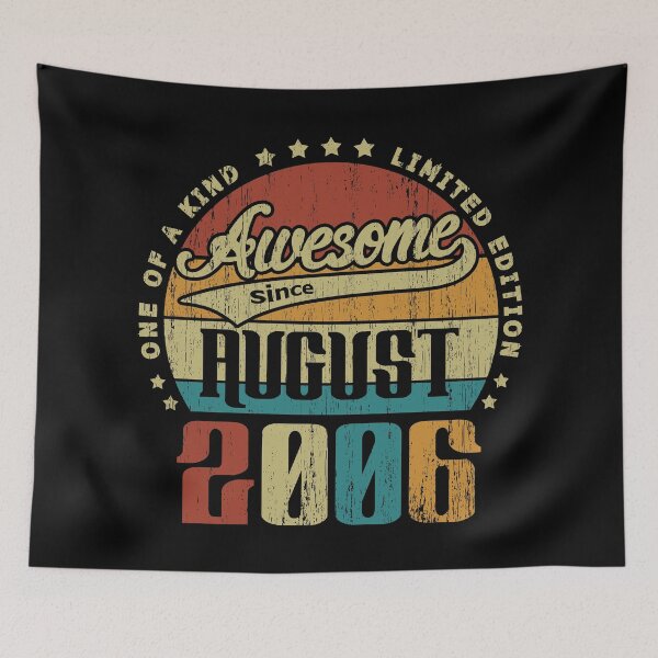 Item preview, Vintage August 2006 One Of A Kind Awesome Since August 2006 14th Birthday Gift 14 Years Old designed and sold by Takatv.