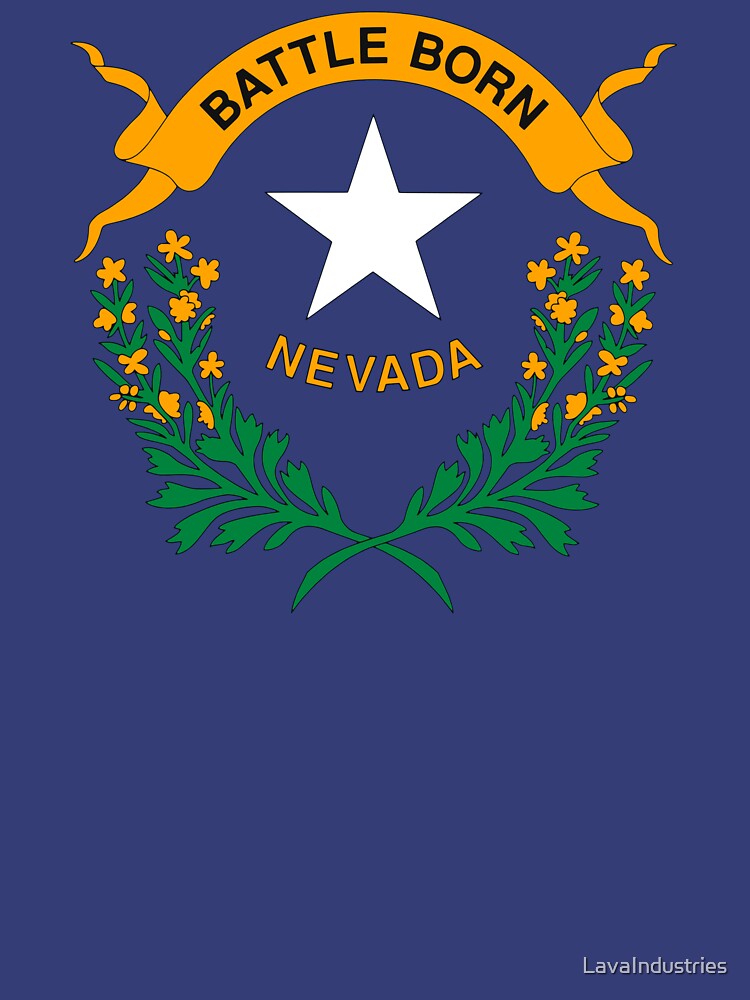 "Battle Born Nevada State Flag Logo" Tshirt by LavaIndustries