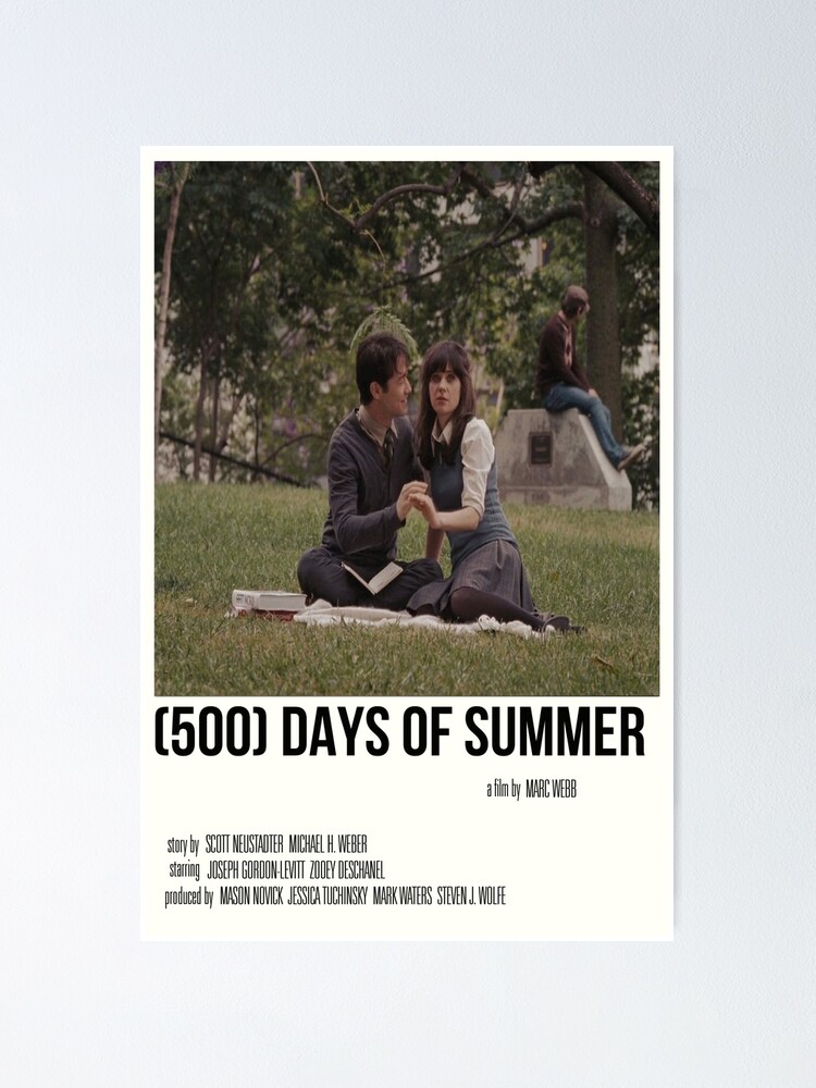 500 Days Of Summer Film Print Poster By Briliantine Redbubble