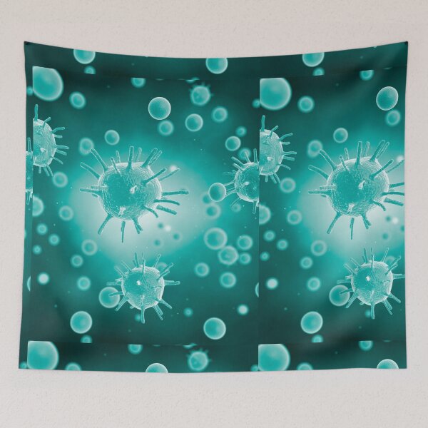 Item preview, SPACEY VIRUS SLIDE Pattern MICROSCOPE CELLS Image PHOTO...Micro designed and sold by Hippiesole.