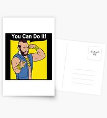 Mr T. Sie können es tun Gym Postkarten
