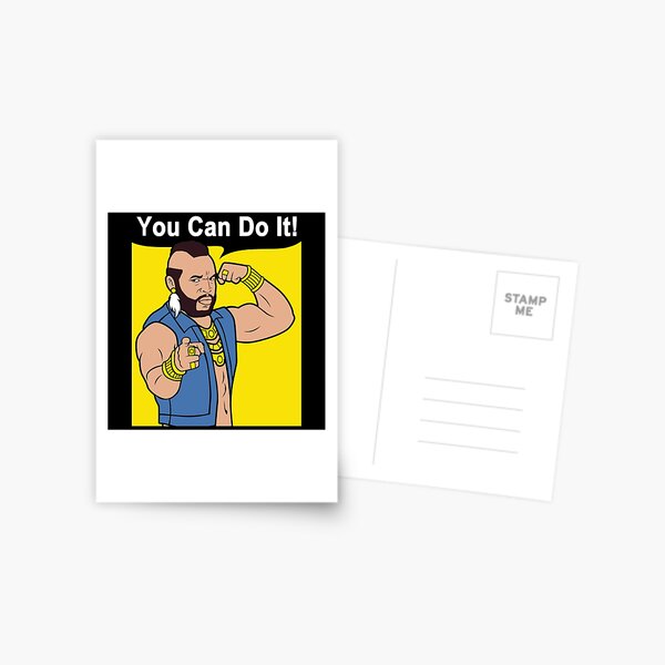 Mr T You Can Do It Gym Postcard