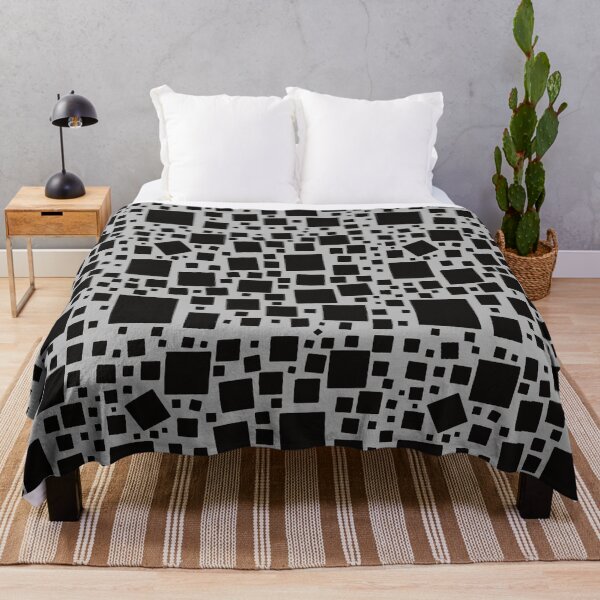 Item preview, Monochrome Squares Everywhere Seamless Pattern designed and sold by yvonnezstudios.