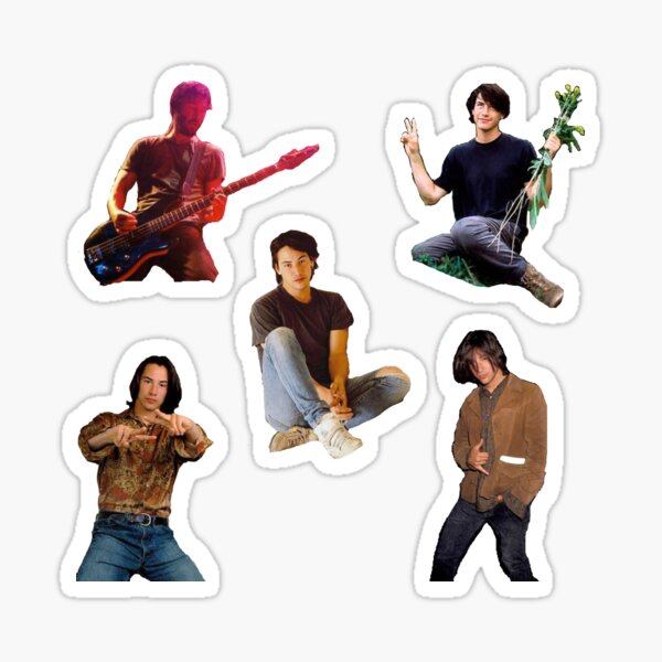 Pack d'autocollants Young Keanu Reeves Sticker