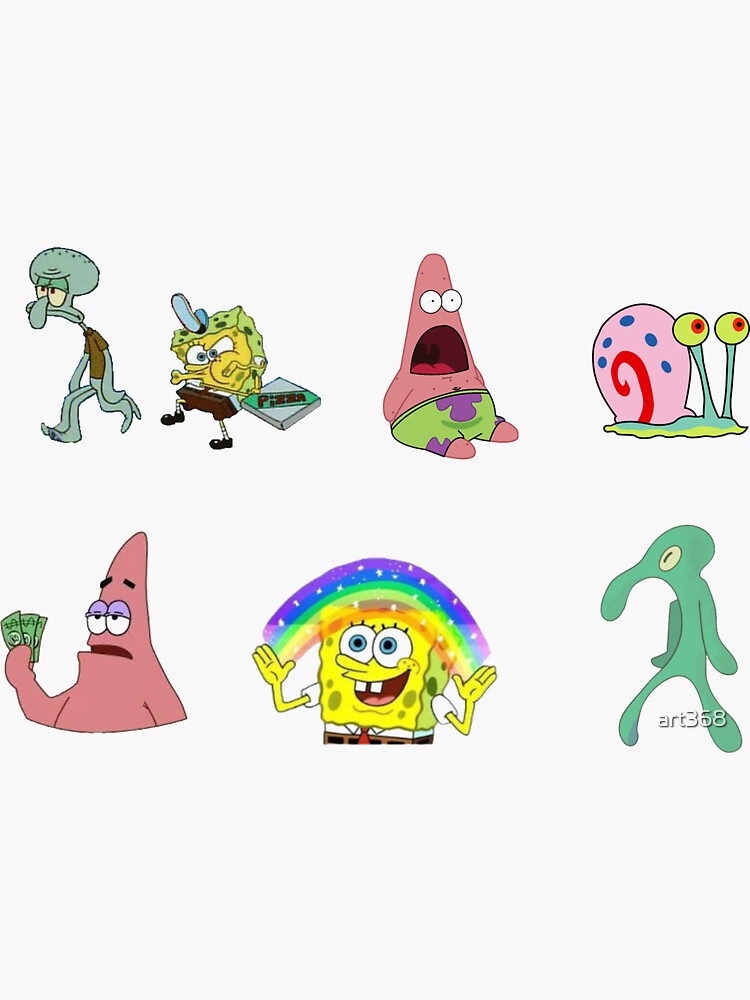"The best Spongebob sticker pack" Sticker for Sale by art368 Redbubble