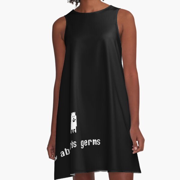 Hello My Name Is Oof Roblox A Line Dress By Poppygarden Redbubble - one piece ab roblox