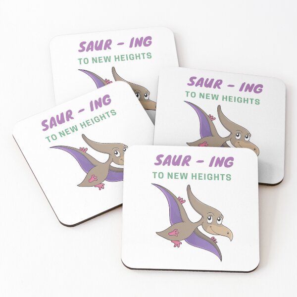 Item preview, Dinosaurs Pun Saur- ing to New Heights Positive Motivation Fun Quote for Kids and Parents designed and sold by sinceanna.