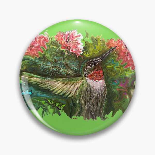 Item preview, Batzilla - Batty for Hummingbirds by Tz StLouis - green background  designed and sold by batzilla.