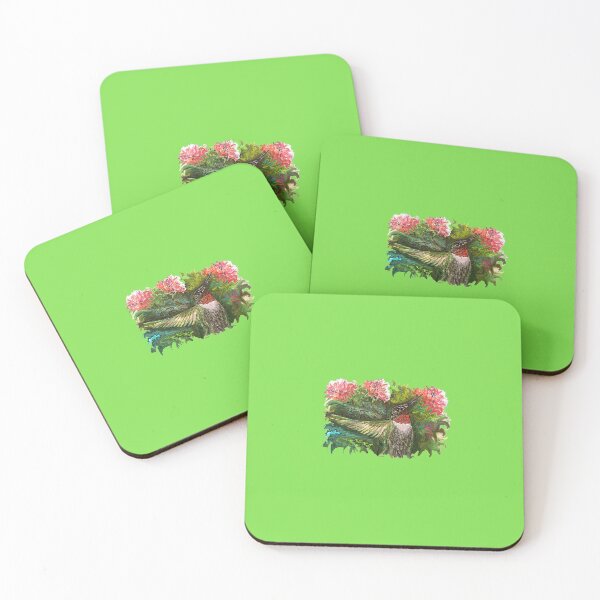 Item preview, Batzilla - Batty for Hummingbirds by Tz StLouis - green background  designed and sold by batzilla.