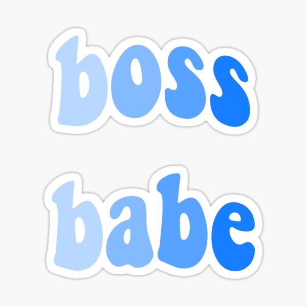 blue boss babe Sticker