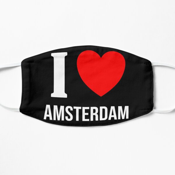 I Heart Amsterdam I Love Amsterdam Flat Mask