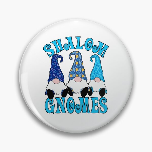 Item preview, Shalom Gnome 3 Hanukkah Gnomes Elves Cute Blue Dreidel Hats designed and sold by funnytshirtemp.