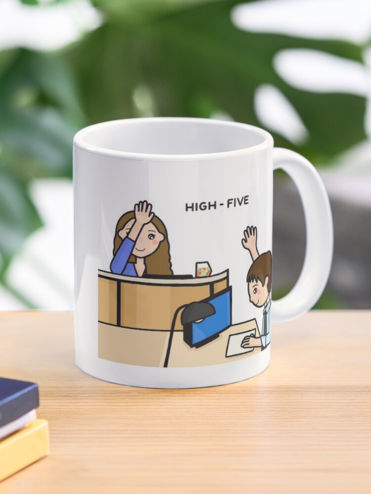 "The Office Jim and Pam High-Five" Coffee Mug for Sale by cutermelon