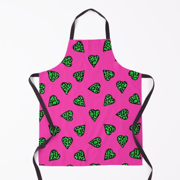 Item preview, Pink Green Leopard hearts spotted fur Animal Pattern designed and sold by funnytshirtemp.