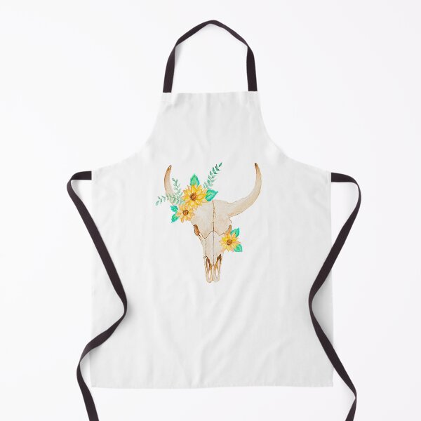 Item preview, Sunflower Bull Skull (White) designed and sold by ErinGArt.