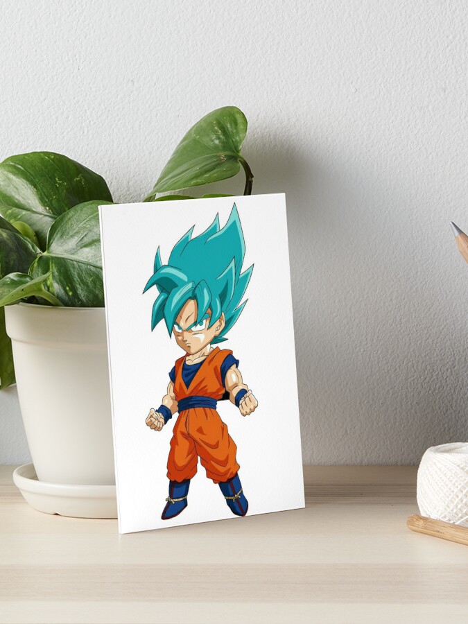 Kid Goku Super Saiyan Blue God Art Board Print for Sale by