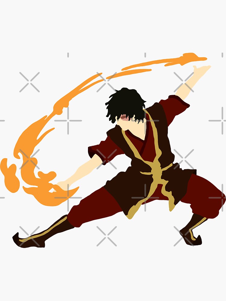 Thumbnail 3 of 3, Sticker, Zuko With Fire designed and sold by Courage-turtle.