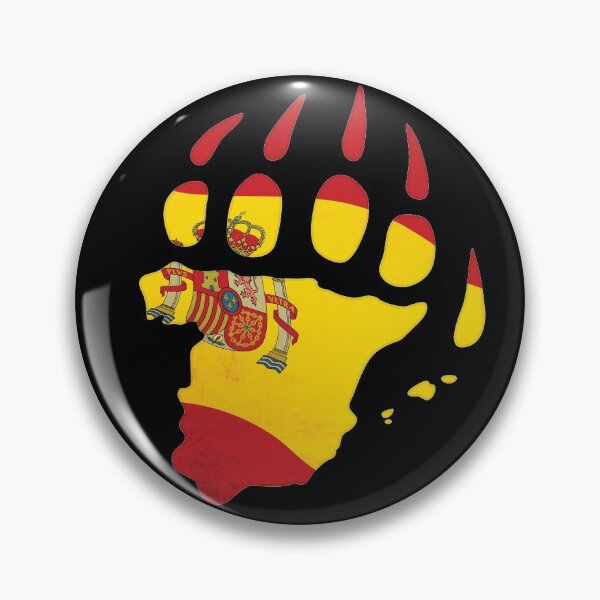Item preview, Spanish flag bear paw designed and sold by BearYourArt.