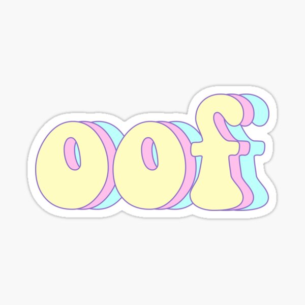 blue oof Sticker for Sale by mickleo