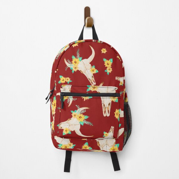 Item preview, Sunflower Bull Skull (Red) designed and sold by ErinGArt.