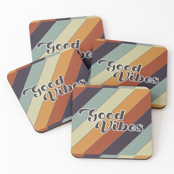 Item preview, Good Vibes Retro Face Mask  - Vintage Face Masks designed and sold by ravishdesigns.
