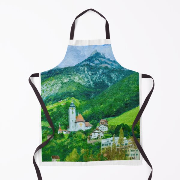 Item preview, White Church above Flüelen, Switzerland designed and sold by Dai Wynn Fine Art.