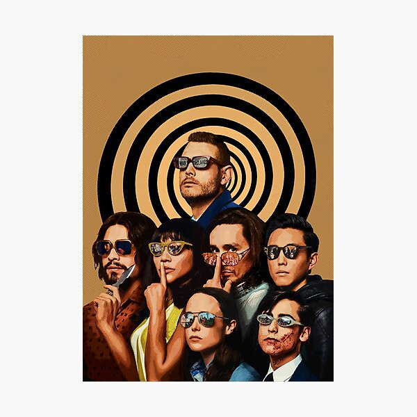 Comic Style Umbrella 2 Academy Photographic Print