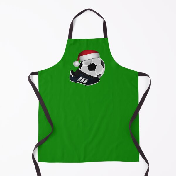 Christmas Soccer Ball with Santa Hat Apron