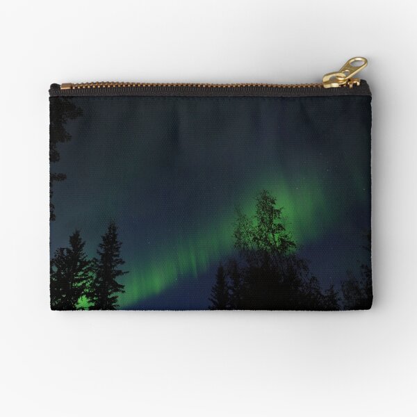 Green Waves Zipper Pouch