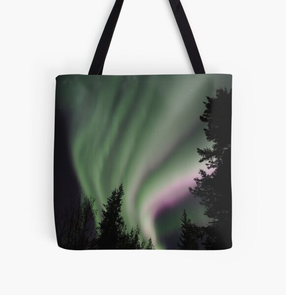 Northern Lights All Over Print Tote Bag
