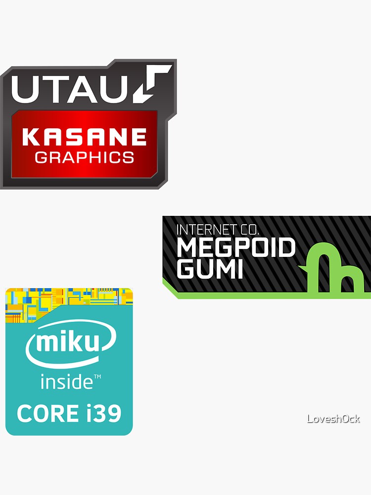 Thumbnail 3 of 3, Sticker, Vocaloid Computer Stickers designed and sold by Lovesh0ck.