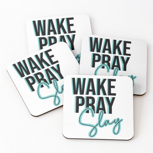 Item preview, Wake pray slay - teal designed and sold by Coralleighh.