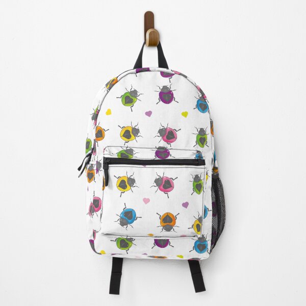 Item preview, Colourful Lovebug with heart on back repeat pattern designed and sold by Bubsart78.