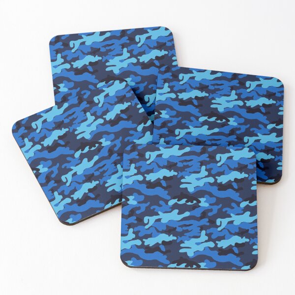 Item preview, Blue Camouflage pattern designed and sold by Tridev-Designs.
