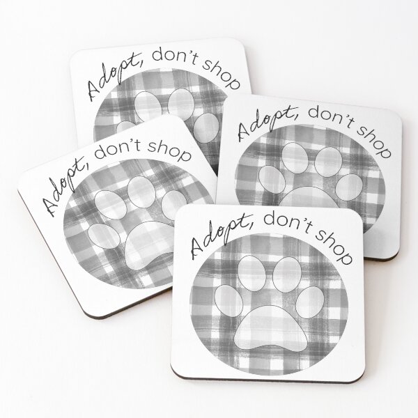 Item preview, Adopt, don't shop! - Black Gingham designed and sold by Peyton Azar.