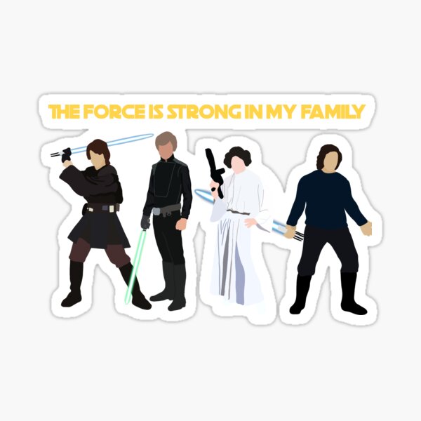 Vista previa del artículo con la obra «La fuerza es fuerte en mi familia.», diseñado y vendido por Luc Designs.