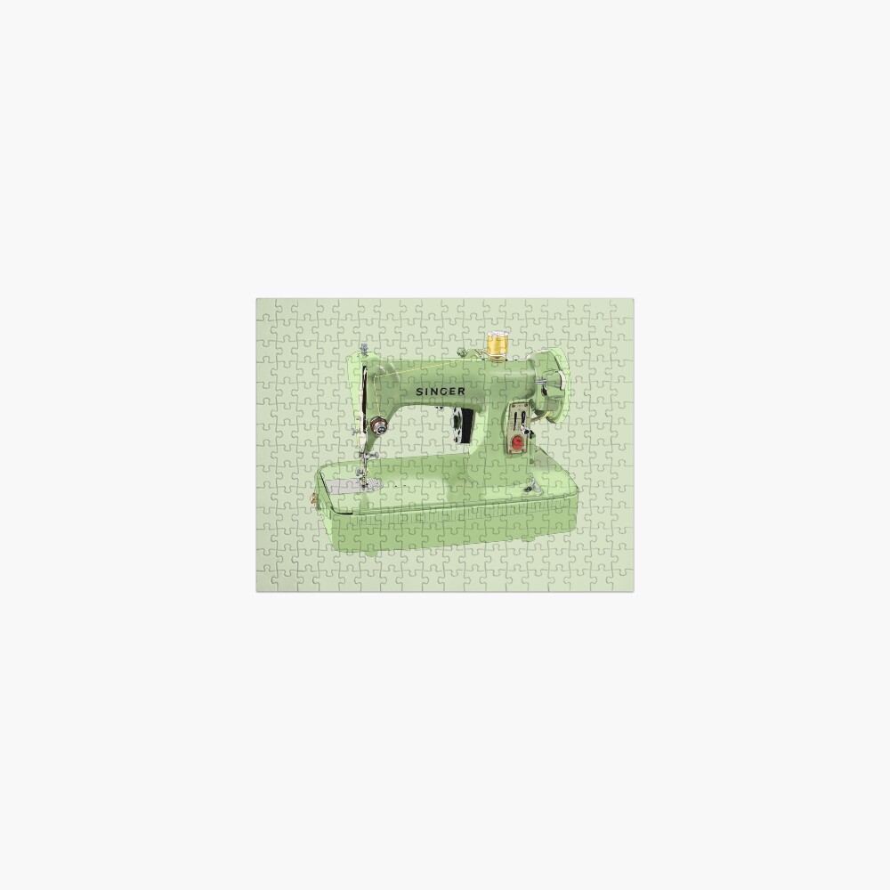 The green Singer sewing machine Jigsaw Puzzle