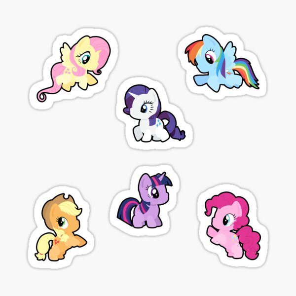 Item preview, The mane six minis set designed and sold by Polka-Dot-Paint.