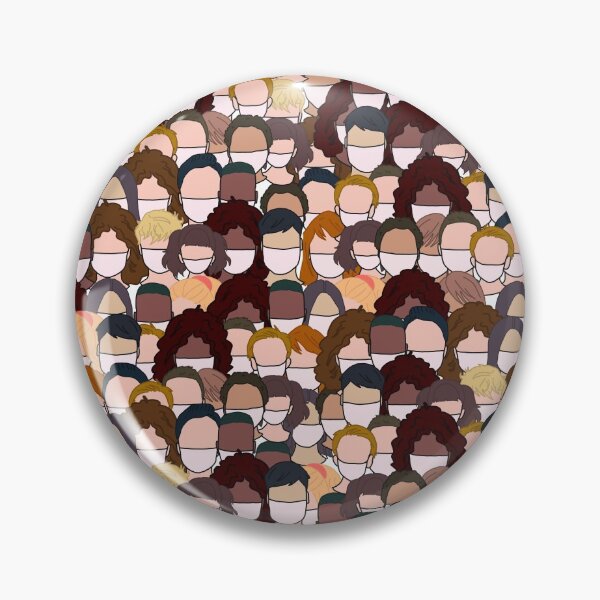 Item preview, Hundreds of Faceless people wearing face masks designed and sold by JokeGysen.