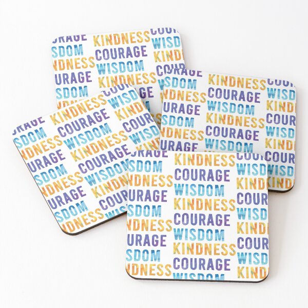 Item preview, Kindness Courage Wisdom – White Repeat designed and sold by ImperfectLife.