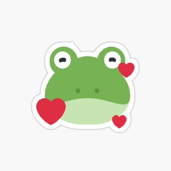 "frog love emoji (discord)" Sticker by vsadwitch Redbubble