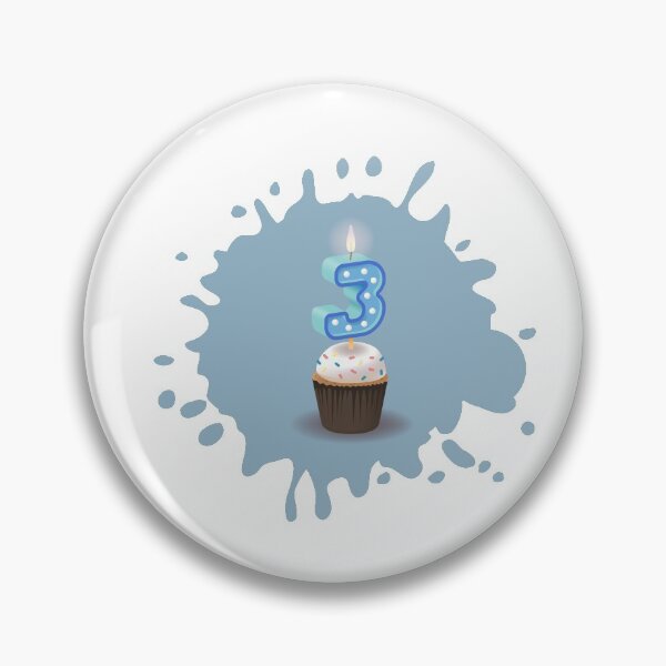 Item preview, Happy second birthday  number 3 muffin three years birthday card designed and sold by Urosek.