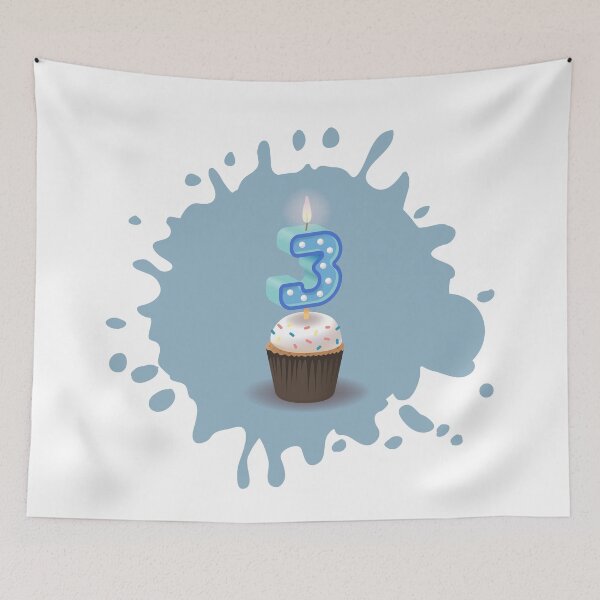 Item preview, Happy second birthday  number 3 muffin three years birthday card designed and sold by Urosek.