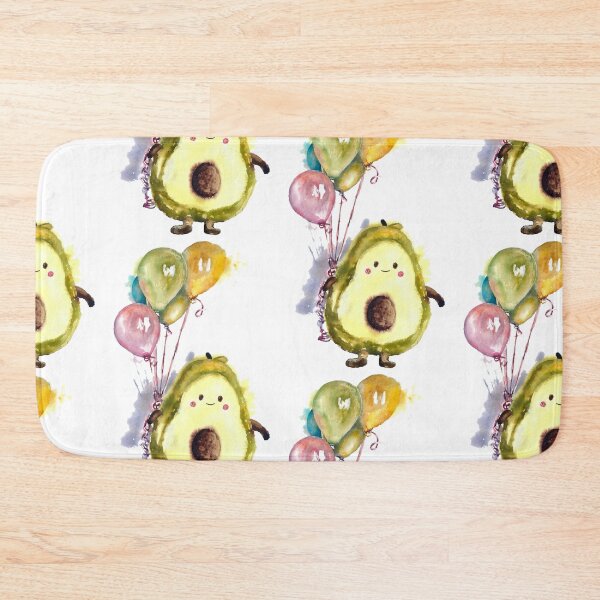 Item preview, Stuffed fluffy avocado toy with coloured balloons designed and sold by Zavyalova-art.