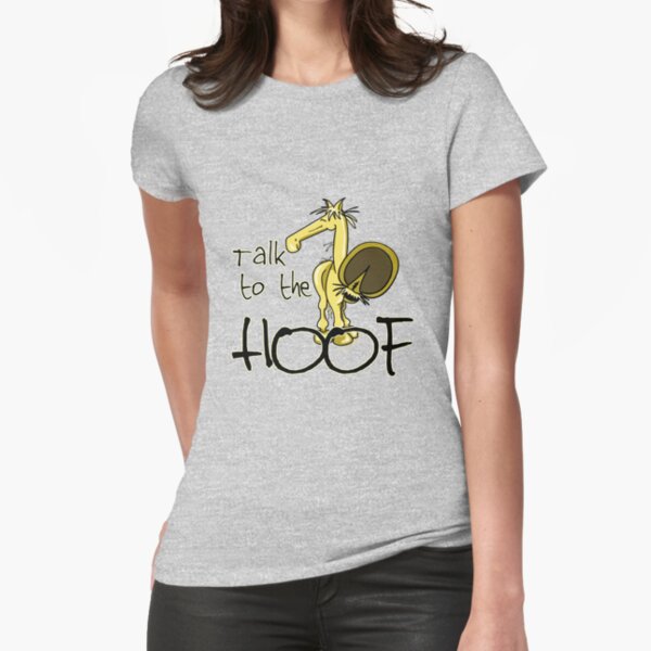 Talk to the Hoof (alternate design) Fitted T-Shirt