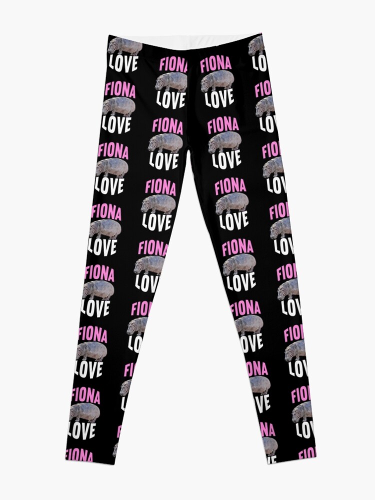 Alternate view of Team Fiona The Baby Hippo Shirt Love Fiona Tee hippopotamus premature hippo cute hippo hippo lovers hippo fans zoo cute baby hippo baby hippos teamfiona Leggings