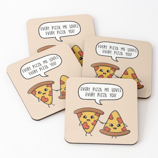 Item preview, Every Pizza Me Loves Every Pizza You - Cute Cartoon Food Love Pun designed and sold by LEFDDesigns.