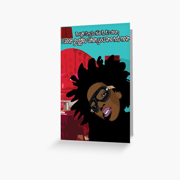 I wear goggles when you are not near... Greeting Card