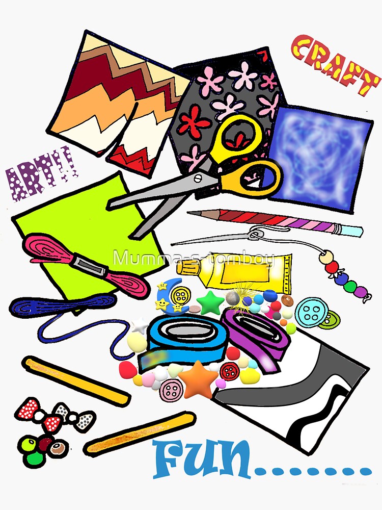 Thumbnail 3 of 3, Sticker, Craft 1_23 designed and sold by Mumma-s-tomboy.